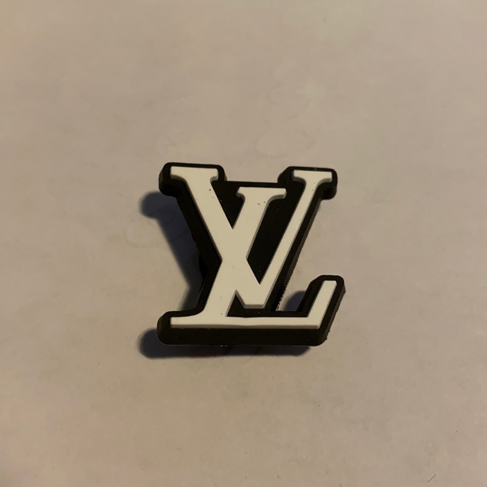 Black and white croc charm